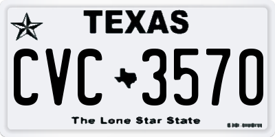 TX license plate CVC3570