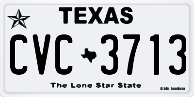 TX license plate CVC3713