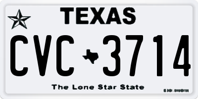 TX license plate CVC3714
