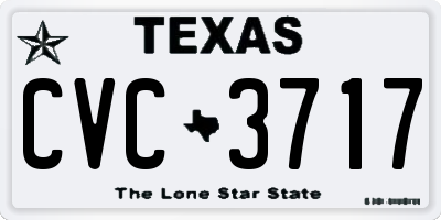 TX license plate CVC3717