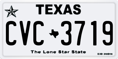 TX license plate CVC3719