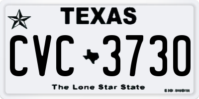TX license plate CVC3730