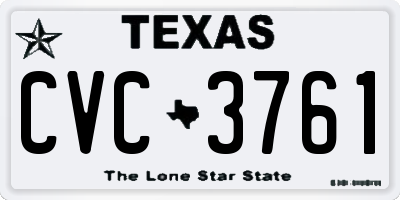TX license plate CVC3761