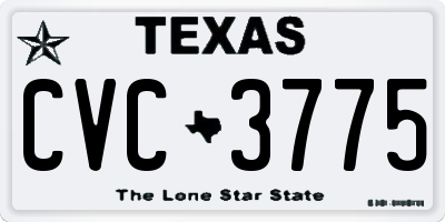 TX license plate CVC3775