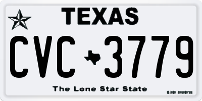 TX license plate CVC3779