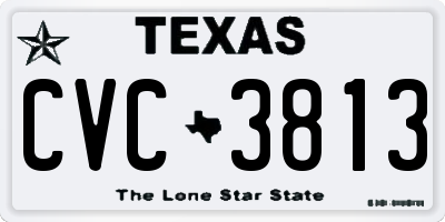 TX license plate CVC3813