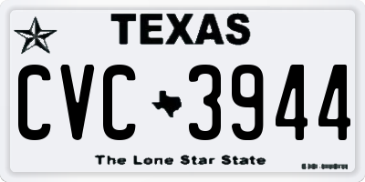 TX license plate CVC3944