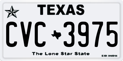 TX license plate CVC3975