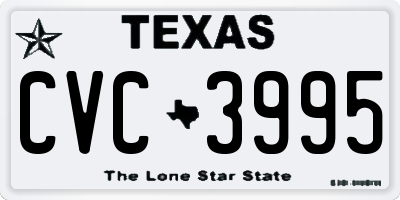 TX license plate CVC3995