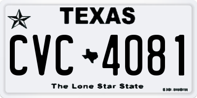 TX license plate CVC4081