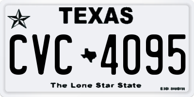 TX license plate CVC4095