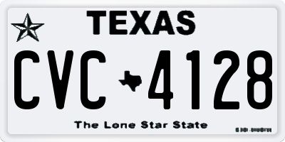TX license plate CVC4128