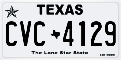 TX license plate CVC4129