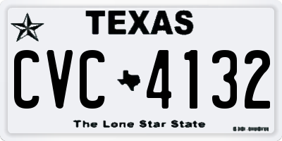 TX license plate CVC4132