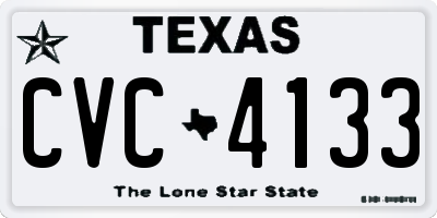 TX license plate CVC4133