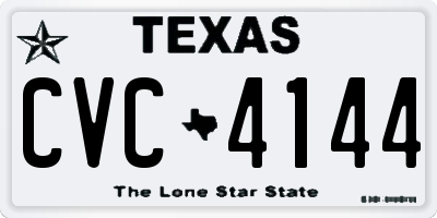 TX license plate CVC4144