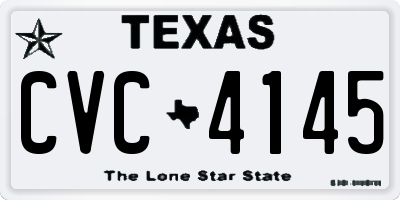 TX license plate CVC4145