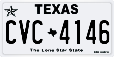 TX license plate CVC4146
