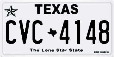 TX license plate CVC4148