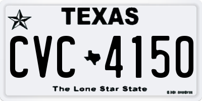 TX license plate CVC4150