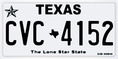 TX license plate CVC4152