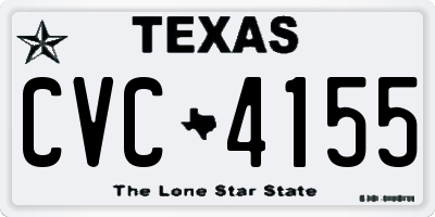TX license plate CVC4155