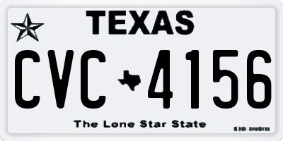 TX license plate CVC4156