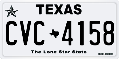 TX license plate CVC4158