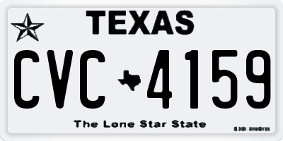 TX license plate CVC4159