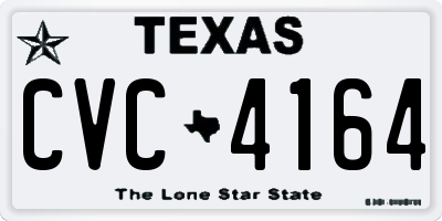 TX license plate CVC4164