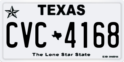 TX license plate CVC4168