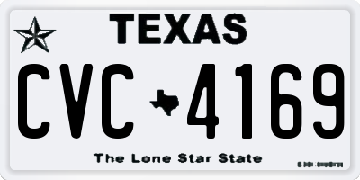 TX license plate CVC4169