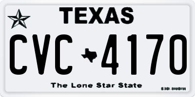 TX license plate CVC4170