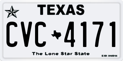 TX license plate CVC4171