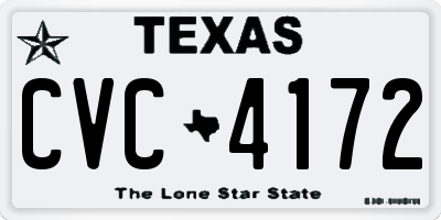 TX license plate CVC4172