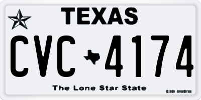TX license plate CVC4174