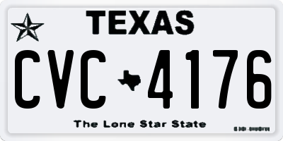 TX license plate CVC4176