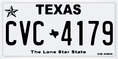 TX license plate CVC4179