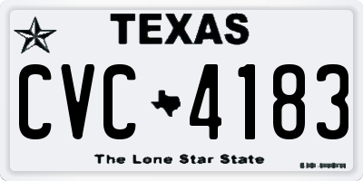 TX license plate CVC4183
