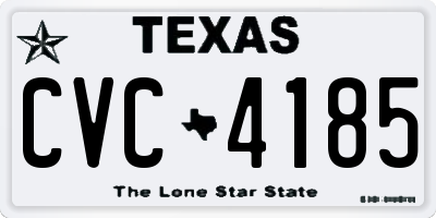 TX license plate CVC4185