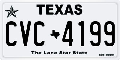 TX license plate CVC4199