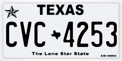TX license plate CVC4253