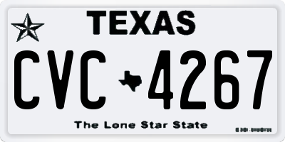 TX license plate CVC4267