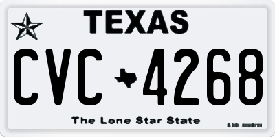 TX license plate CVC4268