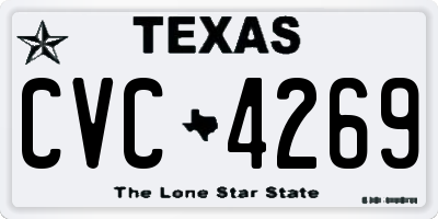 TX license plate CVC4269