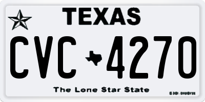 TX license plate CVC4270