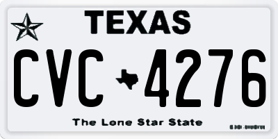 TX license plate CVC4276