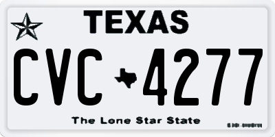 TX license plate CVC4277