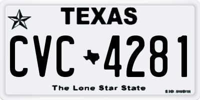 TX license plate CVC4281