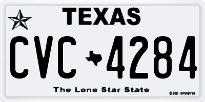 TX license plate CVC4284